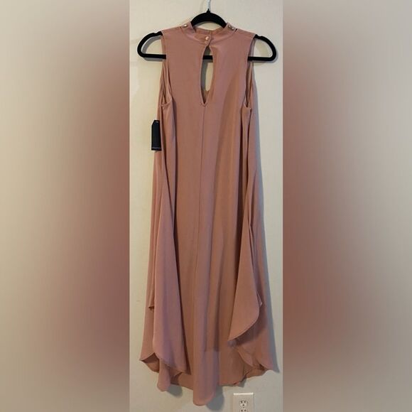NWT, Light Pink, Studded Choker, Keyhole, Floor Length Dress, Size S - Picture 7 of 8